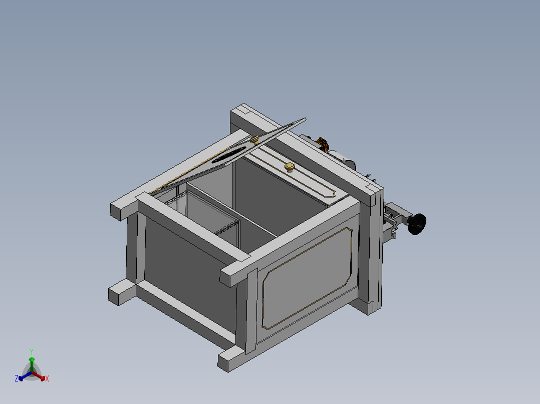 宾福德小型车床正等轴测图