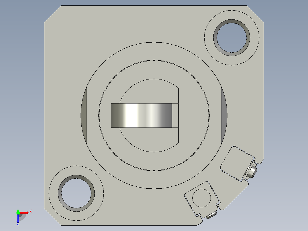 TWQ20x20SR-CS1-GX-2亚德客-阻挡气缸俯视图