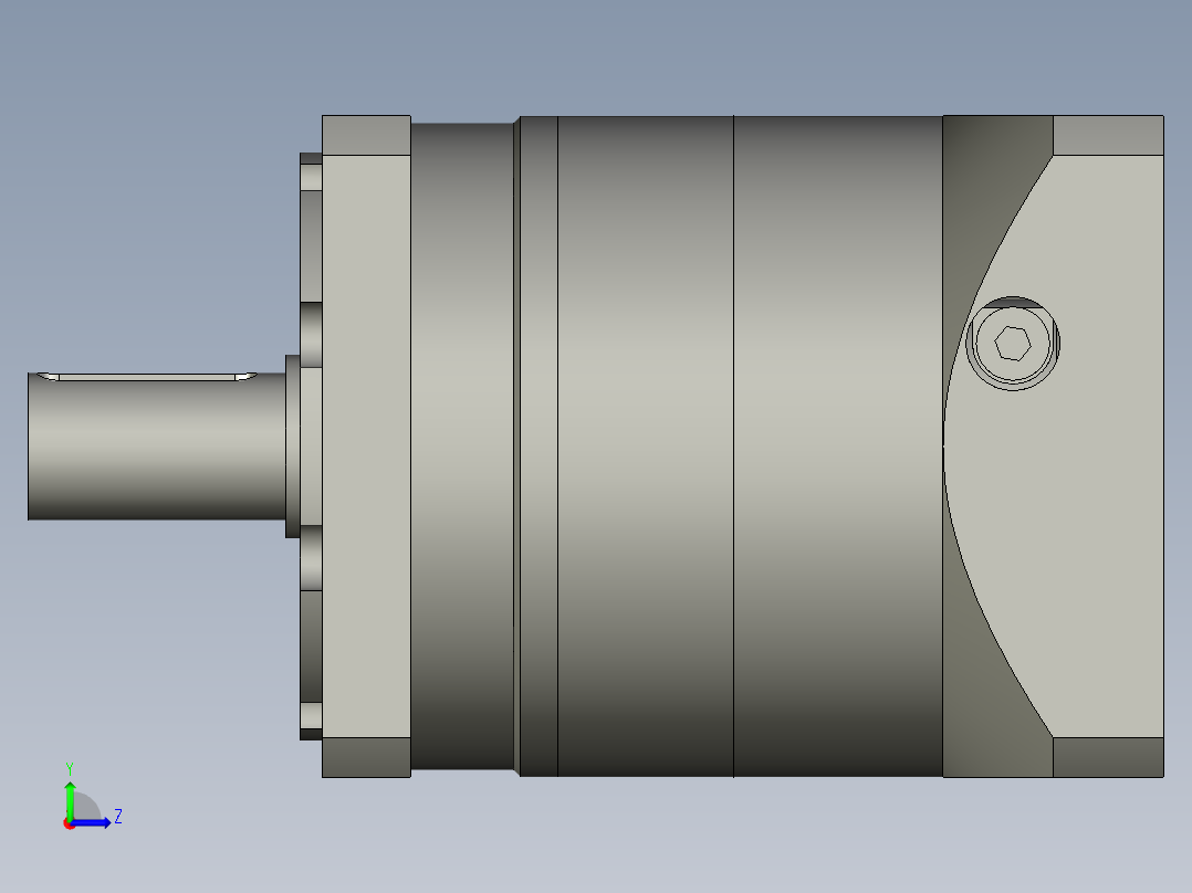 国产减速机PLF090单级三维图左视图