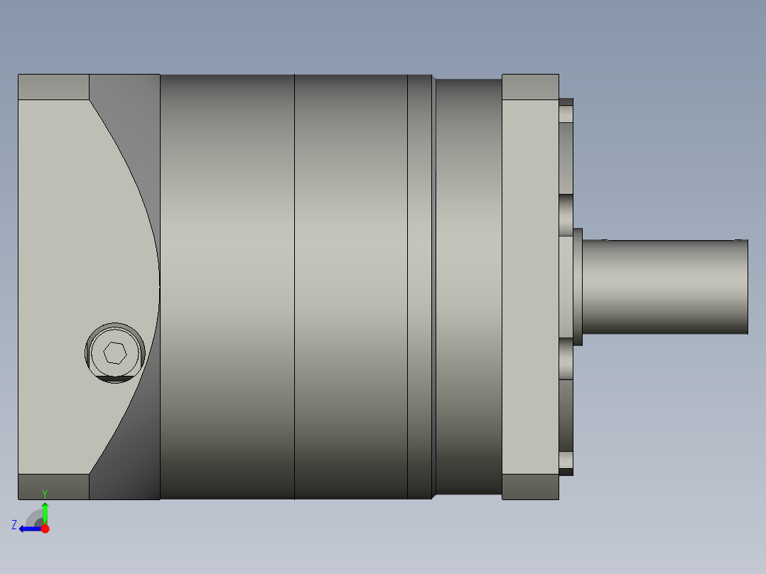 国产减速机PLF090单级三维图右视图