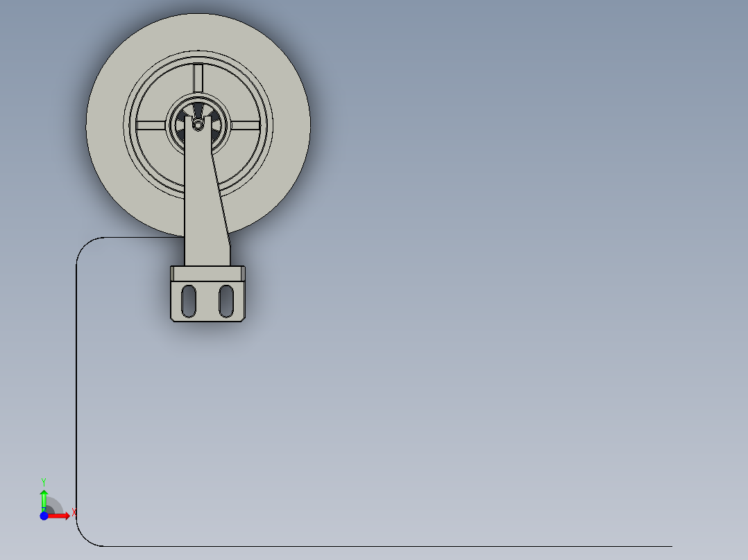 贴胶放料盘机构前视图