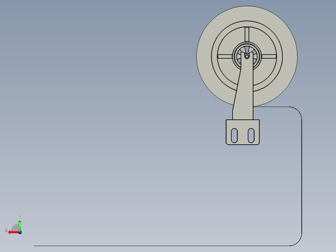 贴胶放料盘机构后视图