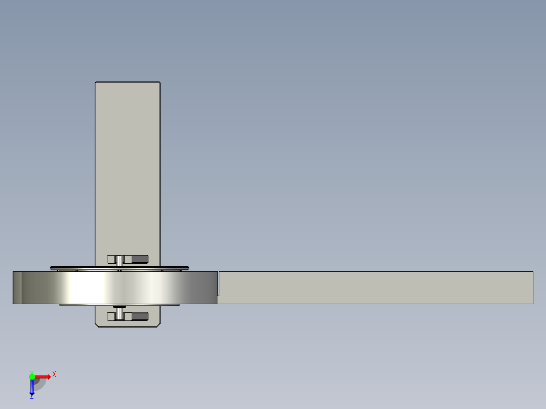 贴胶放料盘机构俯视图