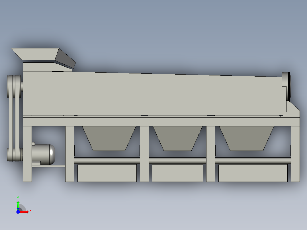 建筑工地用砂石筛选机前视图