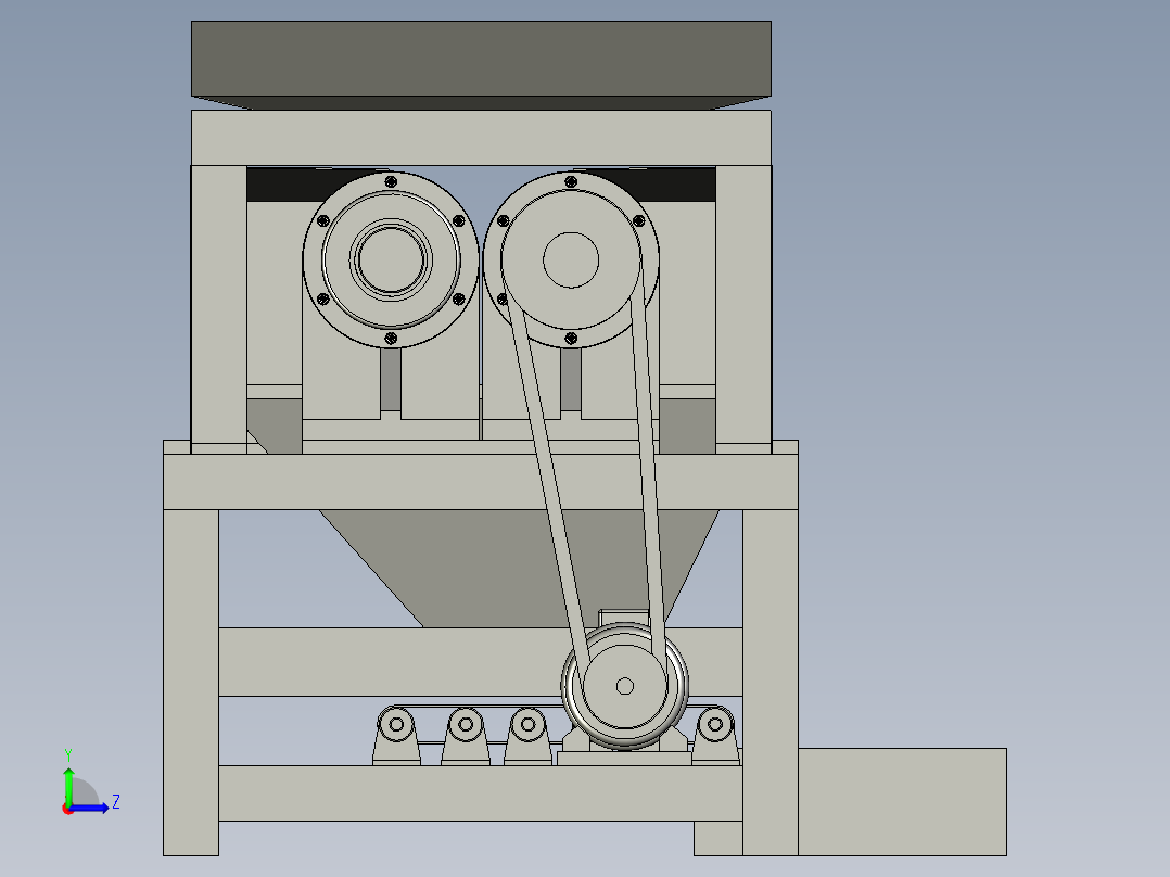 建筑工地用砂石筛选机左视图