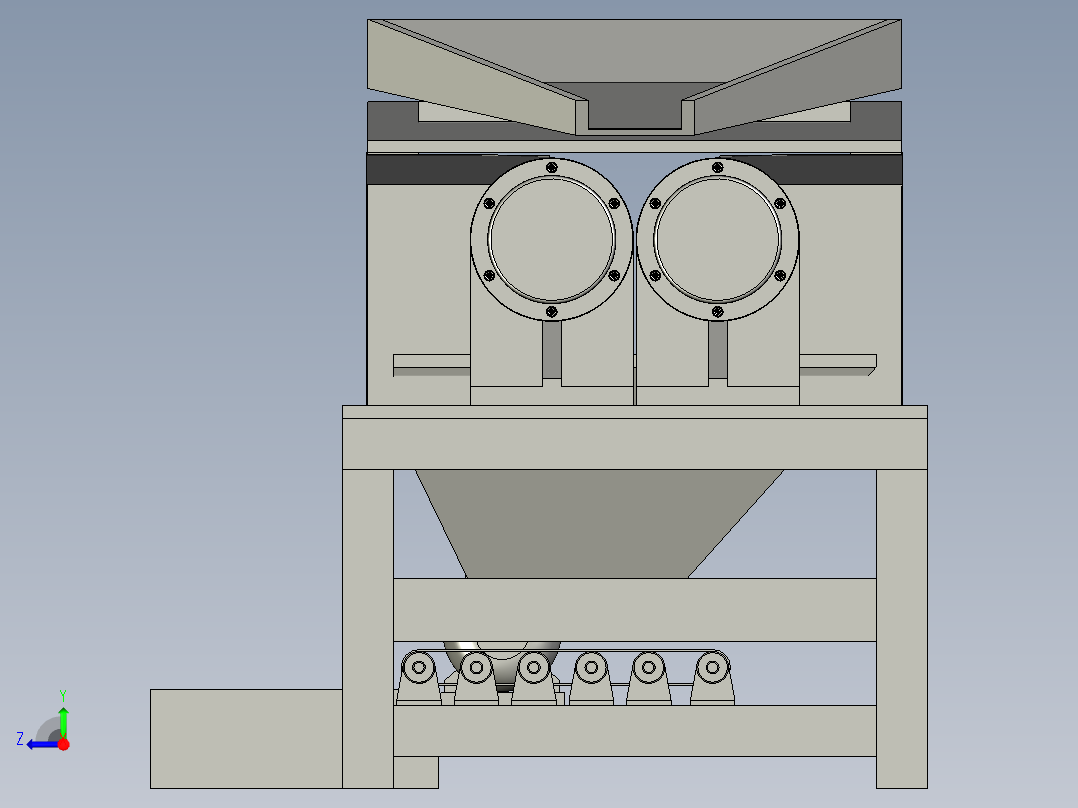 建筑工地用砂石筛选机右视图