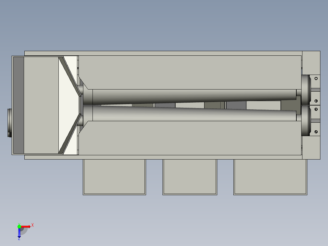 建筑工地用砂石筛选机俯视图