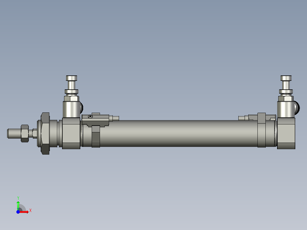 气缸MI20x125SU(0)+(CS1-M-2)前视图