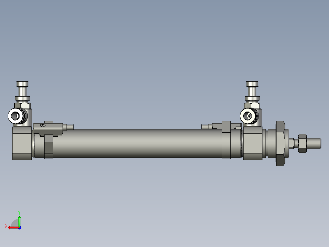 气缸MI20x125SU(0)+(CS1-M-2)后视图