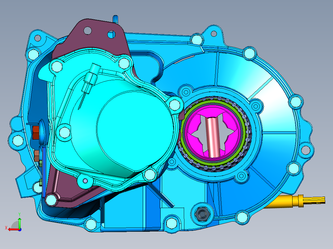 动力输出车辆变速箱后视图