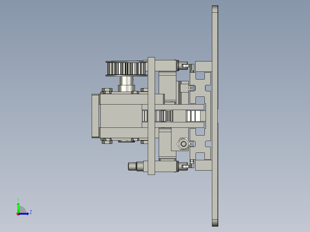 单深双向货叉组合左视图