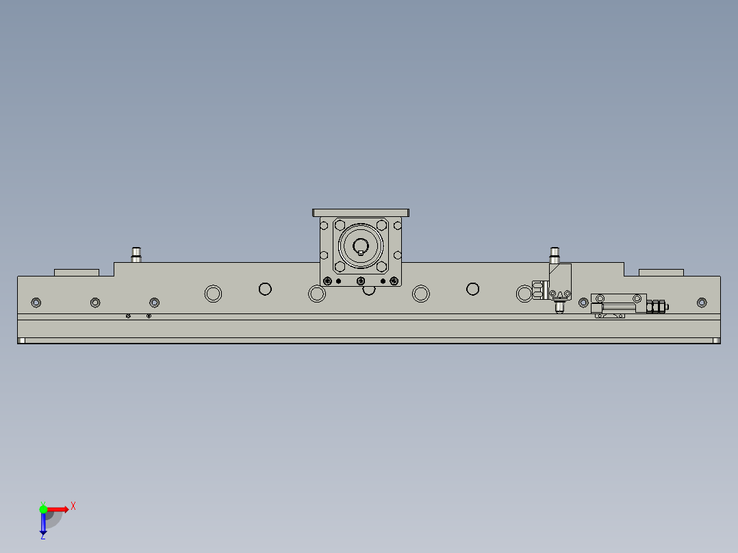 单深双向货叉组合俯视图