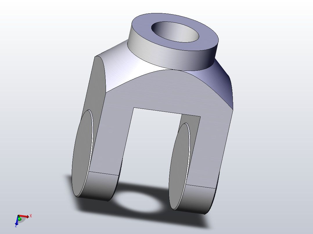 气缸附件Y-08M双肘接头主视图