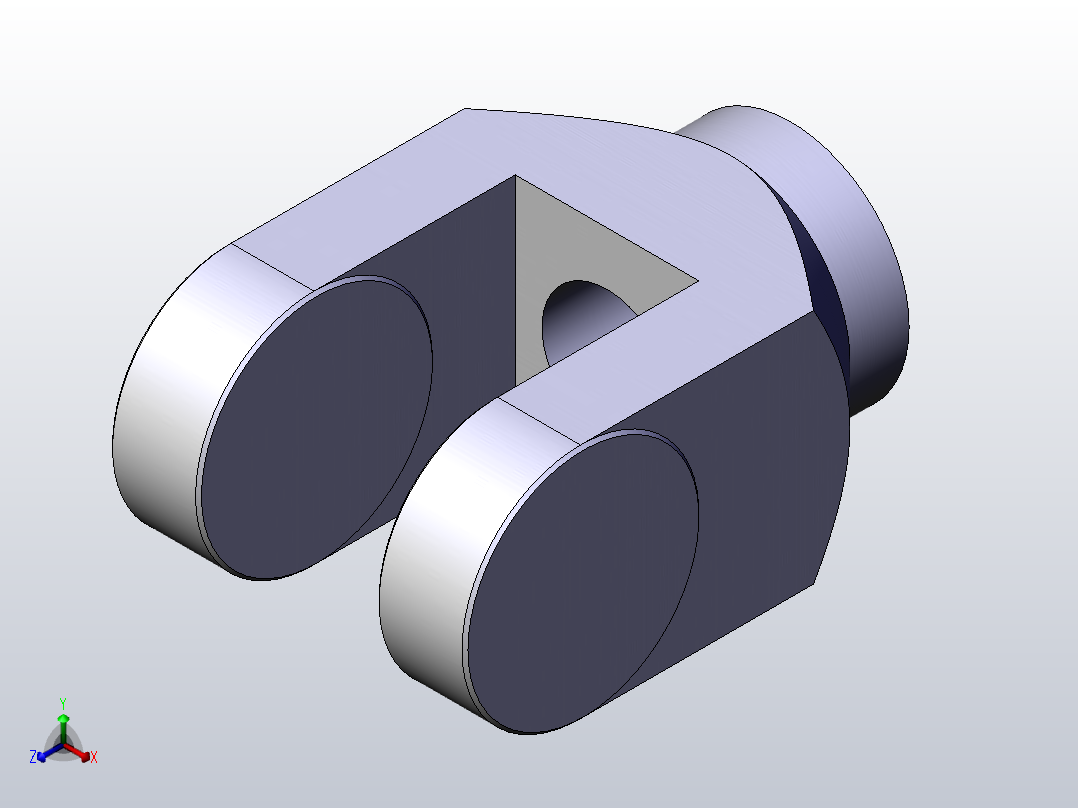 气缸附件Y-08M双肘接头正等轴测图