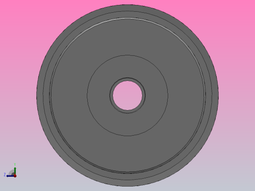 小凸缘型梯形齿同步带轮AT10型[SAT10DB-40-20-da22-ds26-S6-B]右视缩略图