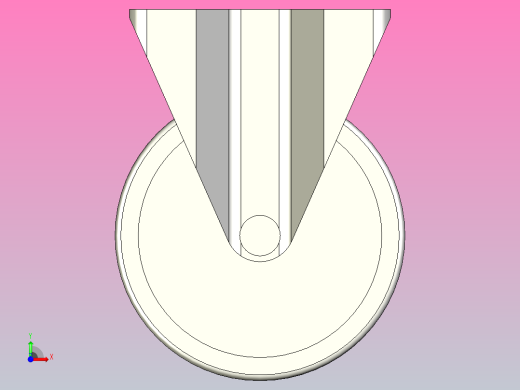 轻载型(20~30kg)固定型脚轮[CALG50-U]前视缩略图