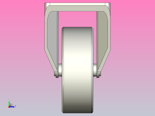 轻载型(20~30kg)固定型脚轮[CALG50-U]左视缩略图