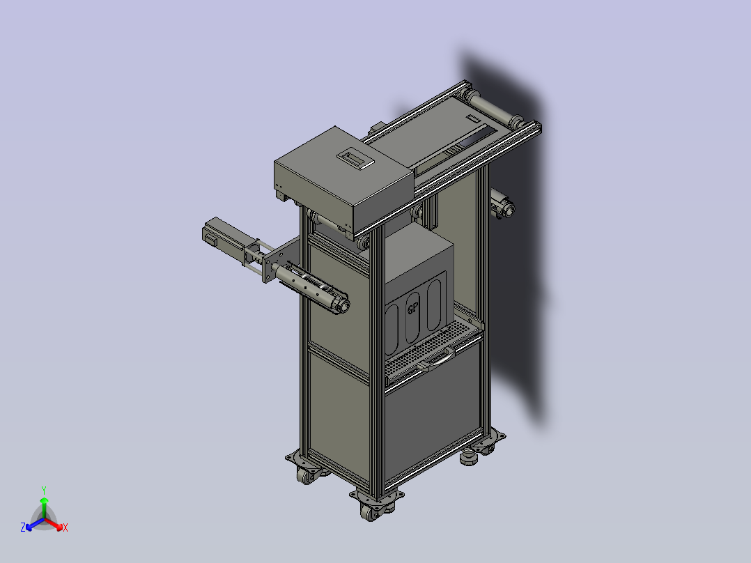 用于塑料吹膜机的分膜装置主视图