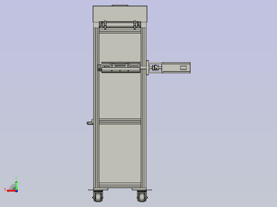 用于塑料吹膜机的分膜装置后视图