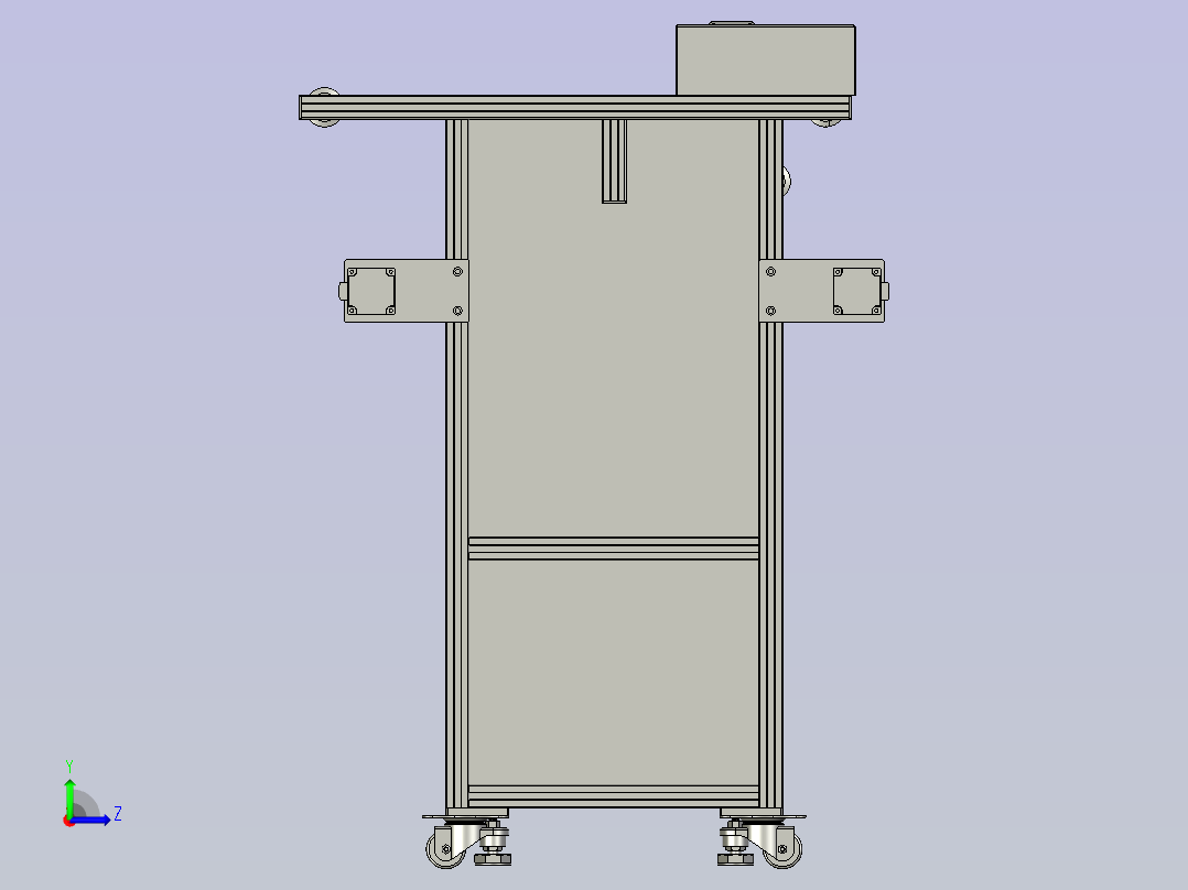 用于塑料吹膜机的分膜装置左视图