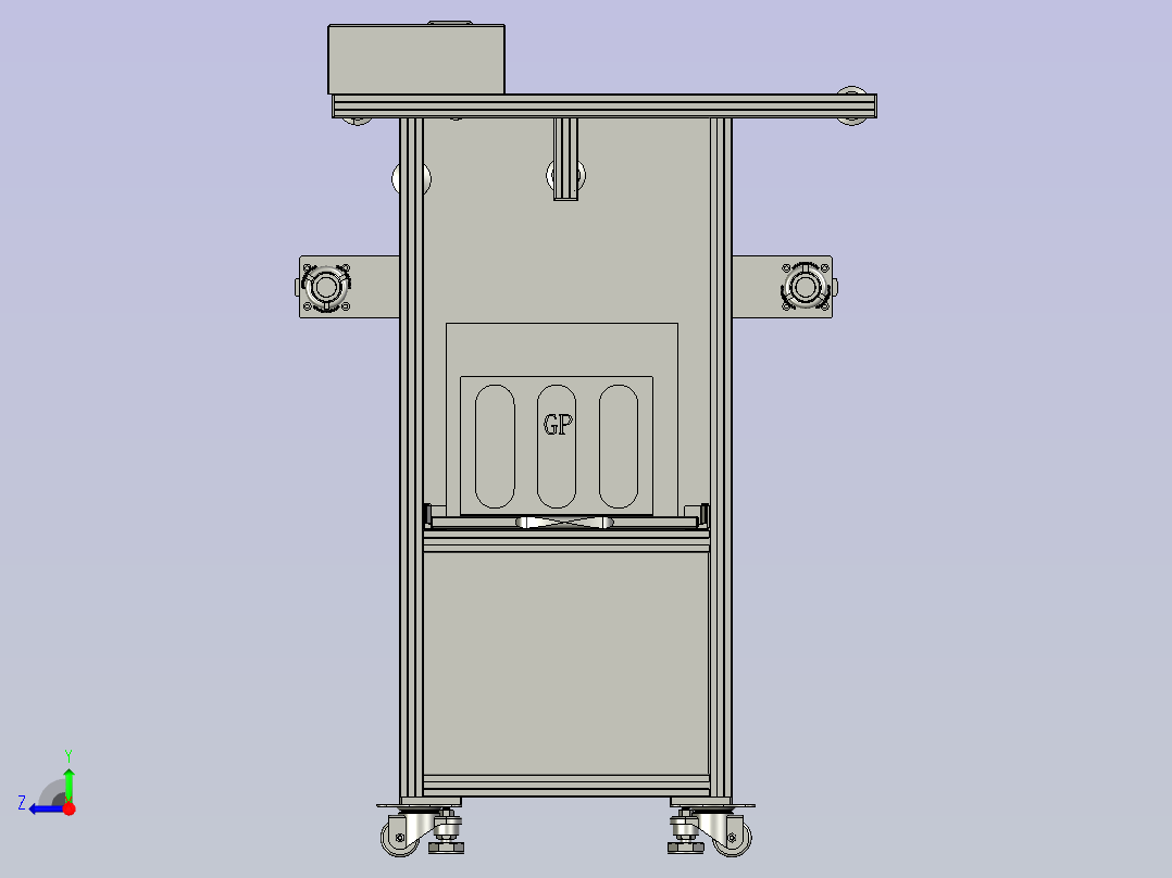 用于塑料吹膜机的分膜装置右视图