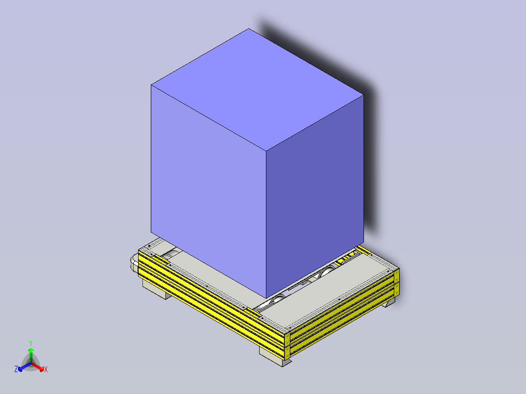 一种横移台车组件3D主视图