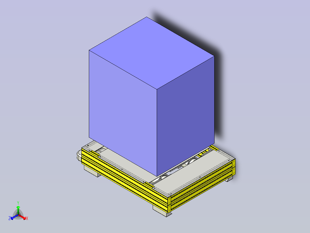 一种横移台车组件3D正等轴测图