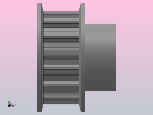 小凸缘型半圆弧形齿同步带轮S8M型_SS8MDC-15-15-dc6-A前视缩略图