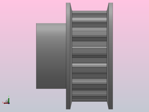 小凸缘型半圆弧形齿同步带轮S8M型_SS8MDC-15-15-dc6-A后视缩略图