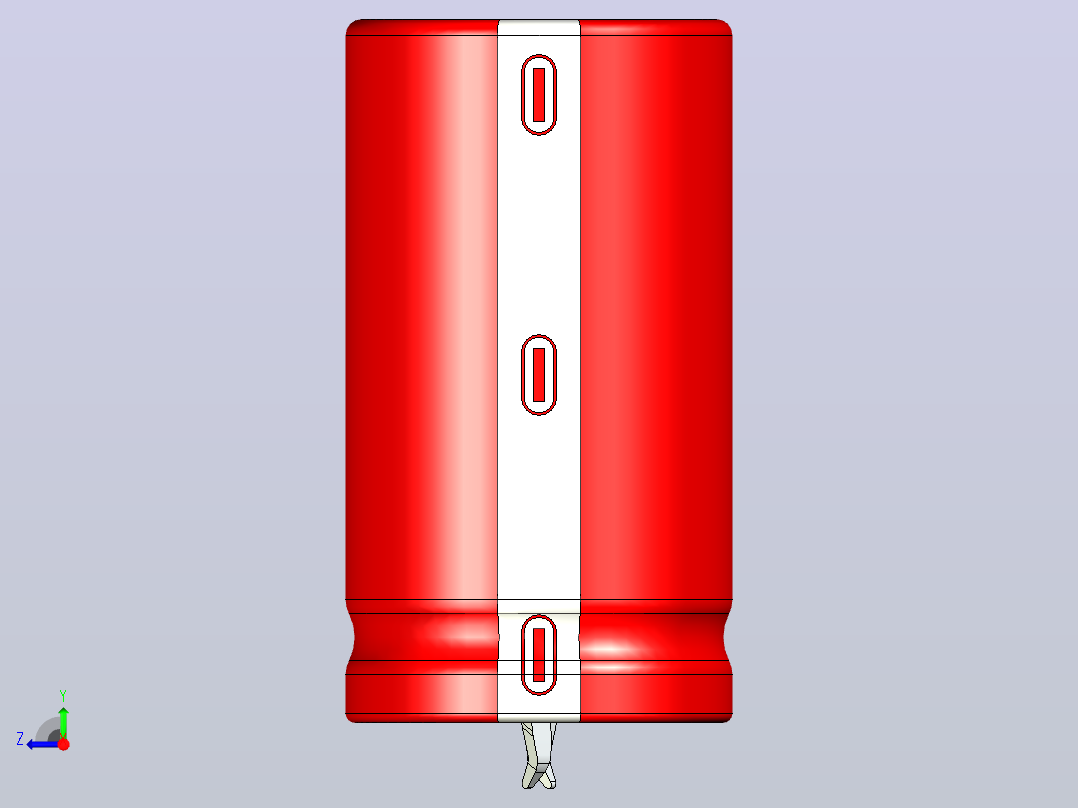 22 x 40红白底片电解电容器右视图
