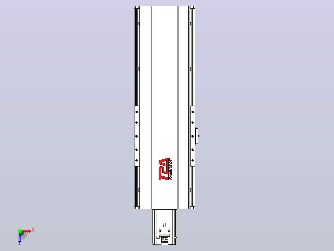 日规模组半封闭丝杆TPA-HNR-202D-2510C-L250-M-C-P75-N3俯视图