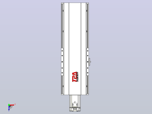 日规模组半封闭丝杆TPA-HNR-202D-2510C-L250-M-C-P75-N3俯视缩略图