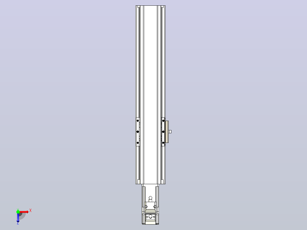 日规模组半封闭丝杆TPA-HNR-65S-1610C-L200-M-Y-P20-N3俯视图