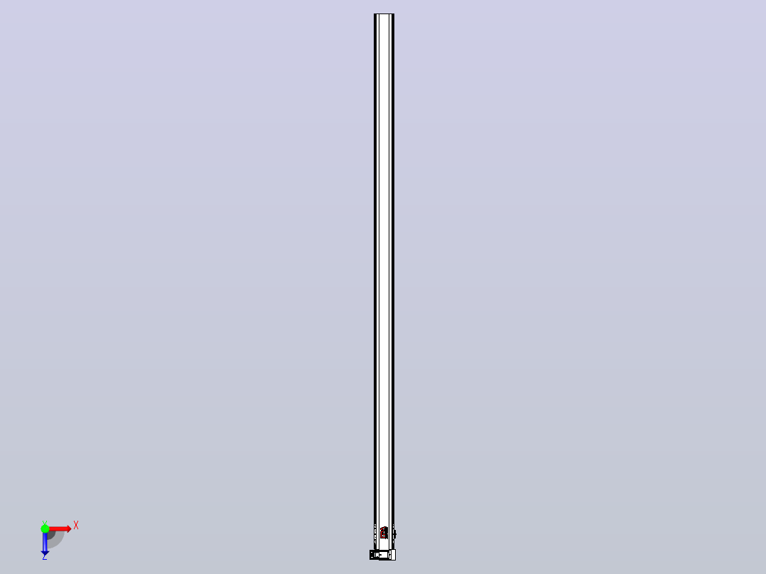 皮带直线轴半封闭可选导轨TPA-HNB-120D-110-L3050-RU-C-P40-N3俯视图