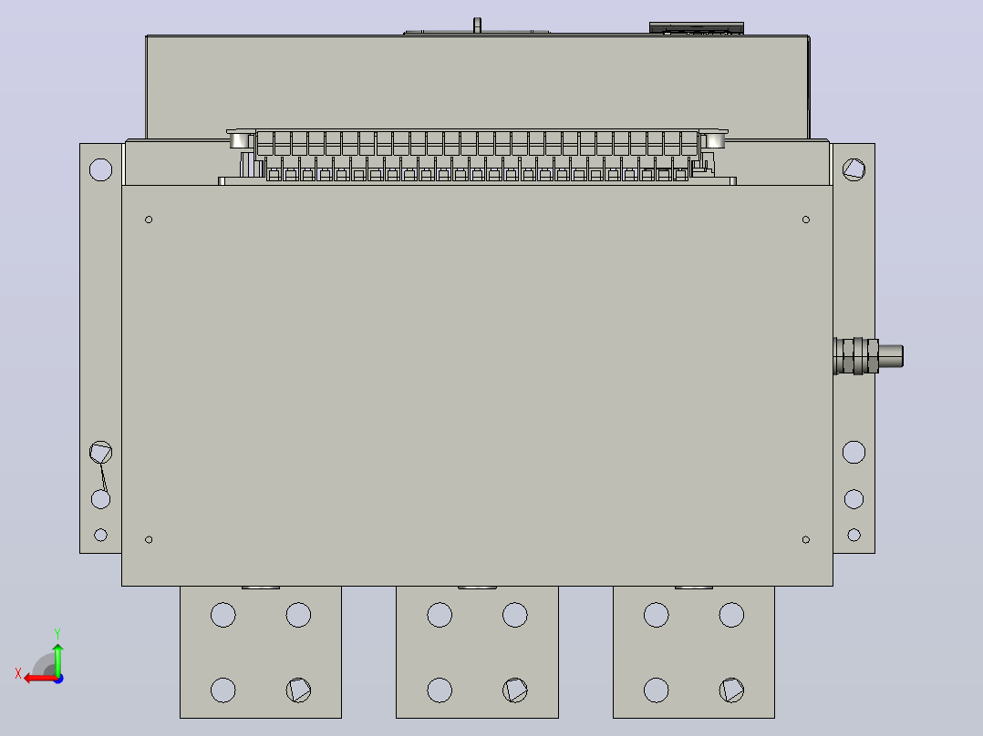 NA1-3200X-2000-2500-3P固定万能式断路器三维模型202208后视图