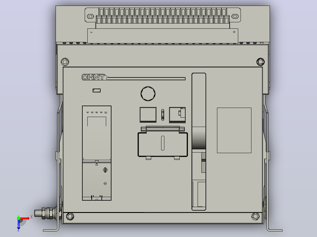 NA1-3200X-2000-2500-3P固定万能式断路器三维模型202208俯视图