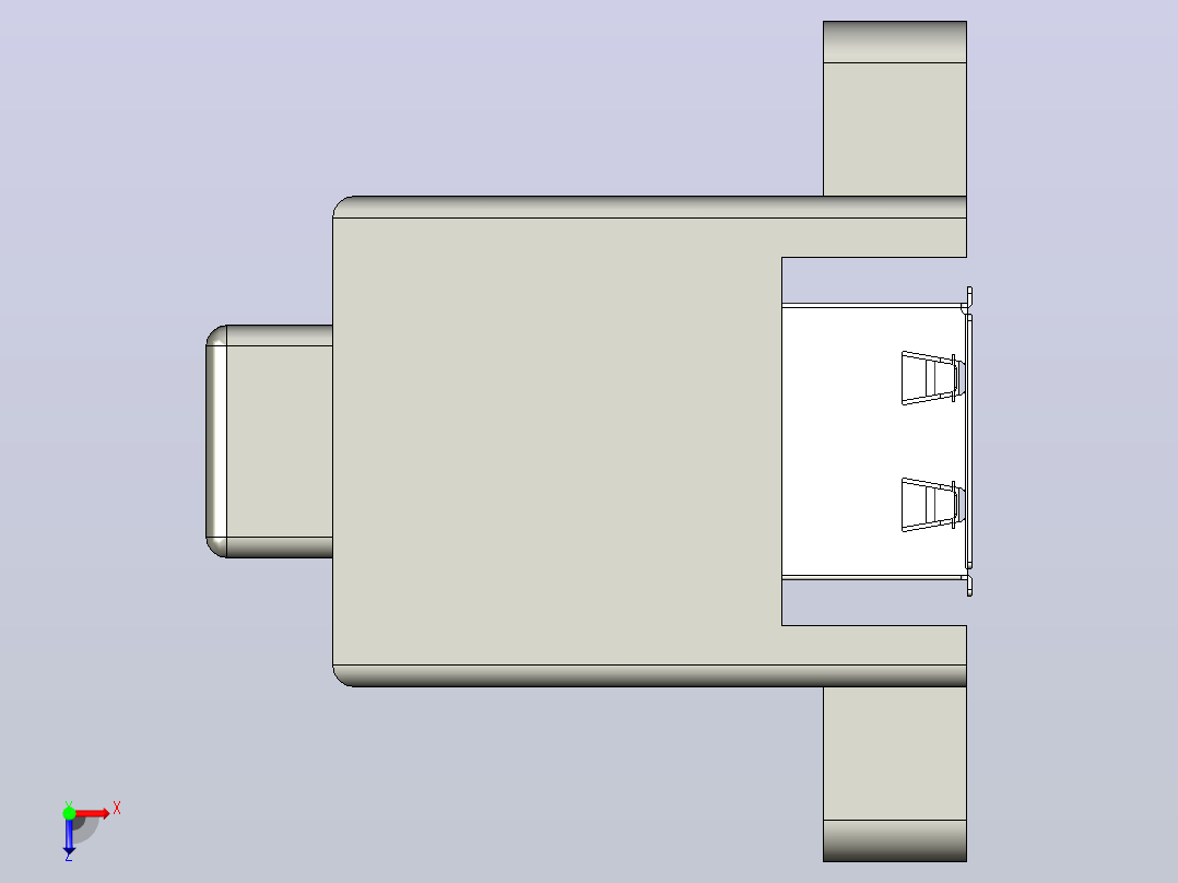 USB-2.0-2端口-类型A-面板安装-110俯视图