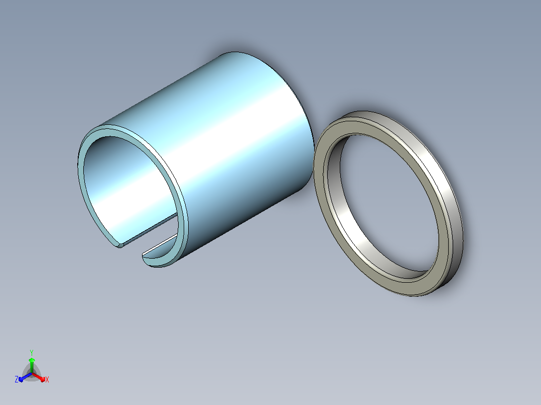 STGW90 PE90科恩嵌件2mm x 0.5mm正等轴测图