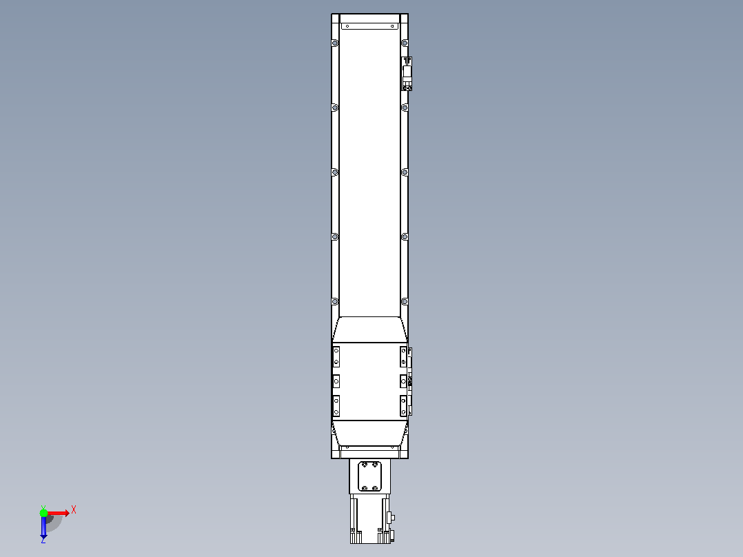 滚珠丝杠直线轴内置导轨TPA-GCR-120-1610C-L450-M-M40-N3俯视图