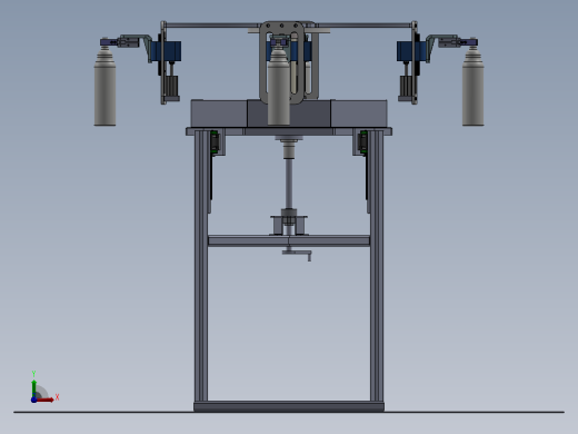 传送带间的物料输送转台3D图纸+Solidworks设计前视缩略图