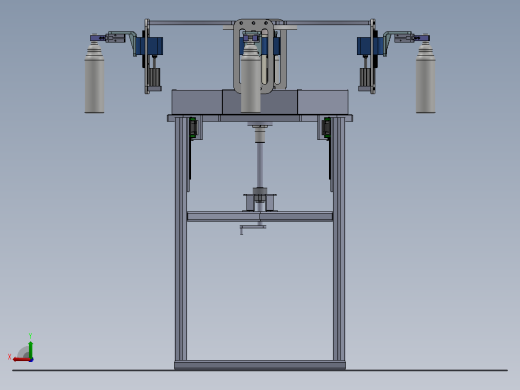 传送带间的物料输送转台3D图纸+Solidworks设计后视缩略图