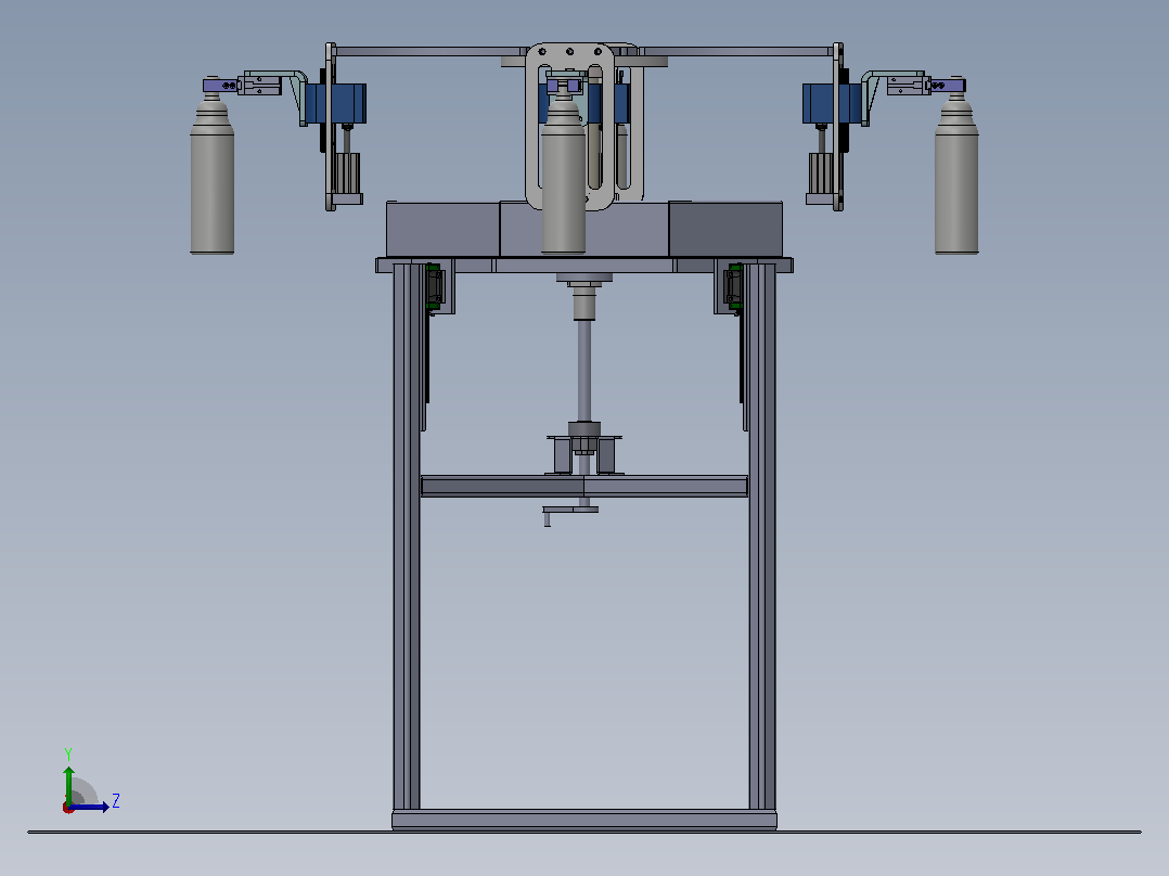 传送带间的物料输送转台3D图纸+Solidworks设计左视图