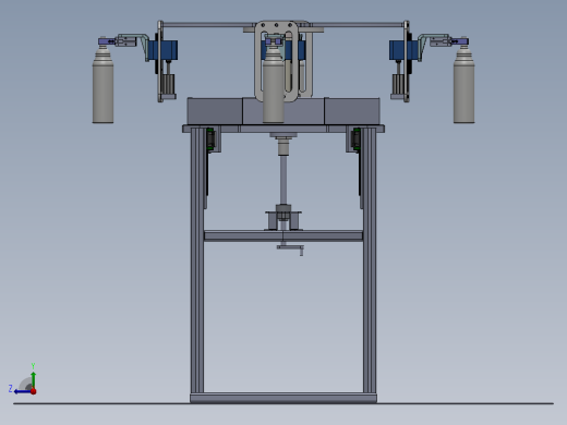 传送带间的物料输送转台3D图纸+Solidworks设计右视缩略图