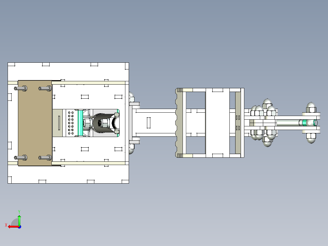 挖掘机抓斗伸缩臂玩具后视图