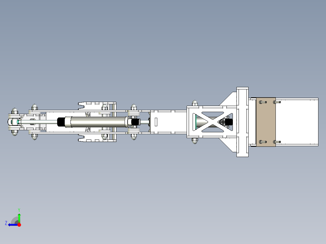 挖掘机抓斗伸缩臂玩具右视图