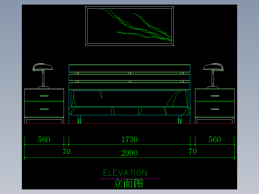 家装类CAD土块(二)--FH01013D