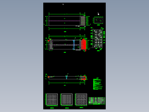 2万m3d网格絮凝池+平流沉淀池给水工程设计cad图