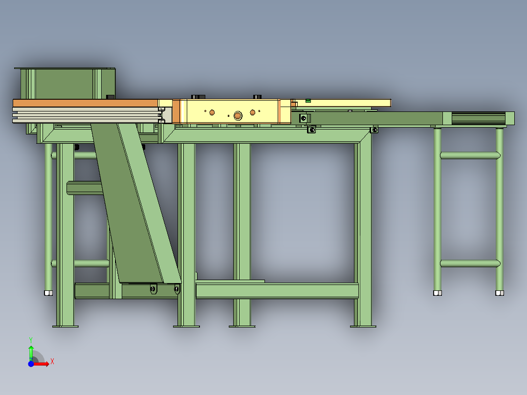 圆锯一体工作台3D图纸 INVENTOR设计 附STP前视图