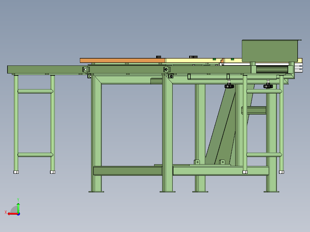 圆锯一体工作台3D图纸 INVENTOR设计 附STP后视图