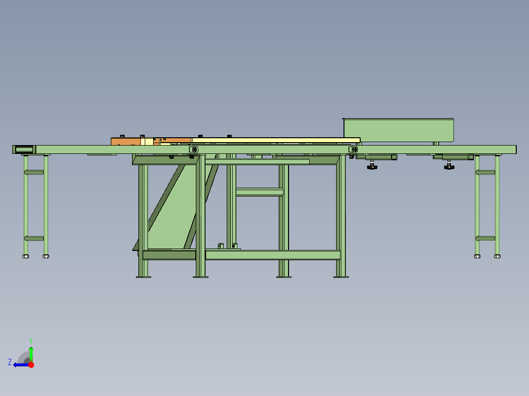 圆锯一体工作台3D图纸 INVENTOR设计 附STP右视图